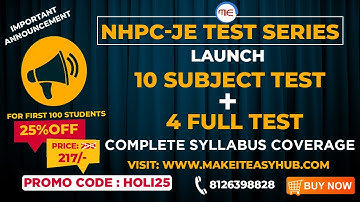 NHPC JE 2022 Test Series | NHPC Preparation 2022 by Rahul Kothiyal Sir