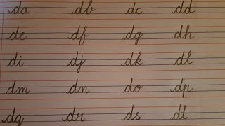 How To Connect Cursive Letter  d | Cursive Writing | Handwriting Practice