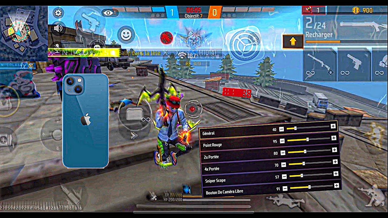 New Settings + Dpi + sensi for Update ⚙️ iPhone 13 - Free Fire Highlights