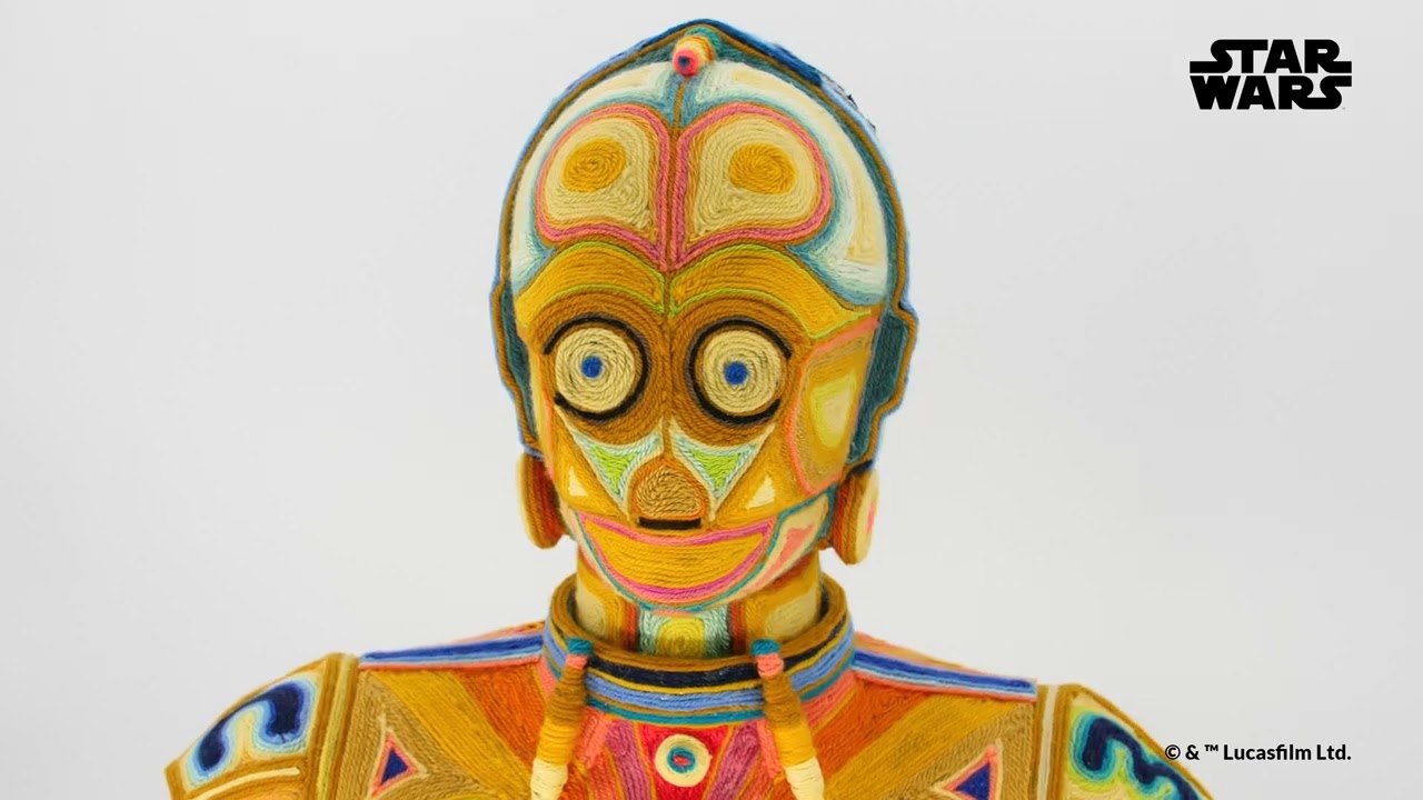 "The Common Thread" by Ben Butcher | C-3PO Custom Bust Art Show by Sideshow - Ben Butcher spun up this stunning submission for the Human Cyborg Relations: The C-3PO Custom Bust Art Show! Take a look at these photos of "The Common Thread."