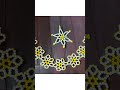handmade flowers with yellow and white beads for decoration