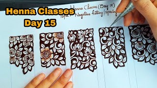 Henna Classs Day 15 || Different Negative Filling Designs || Learn Negative Spacing with Thouseen screenshot 4