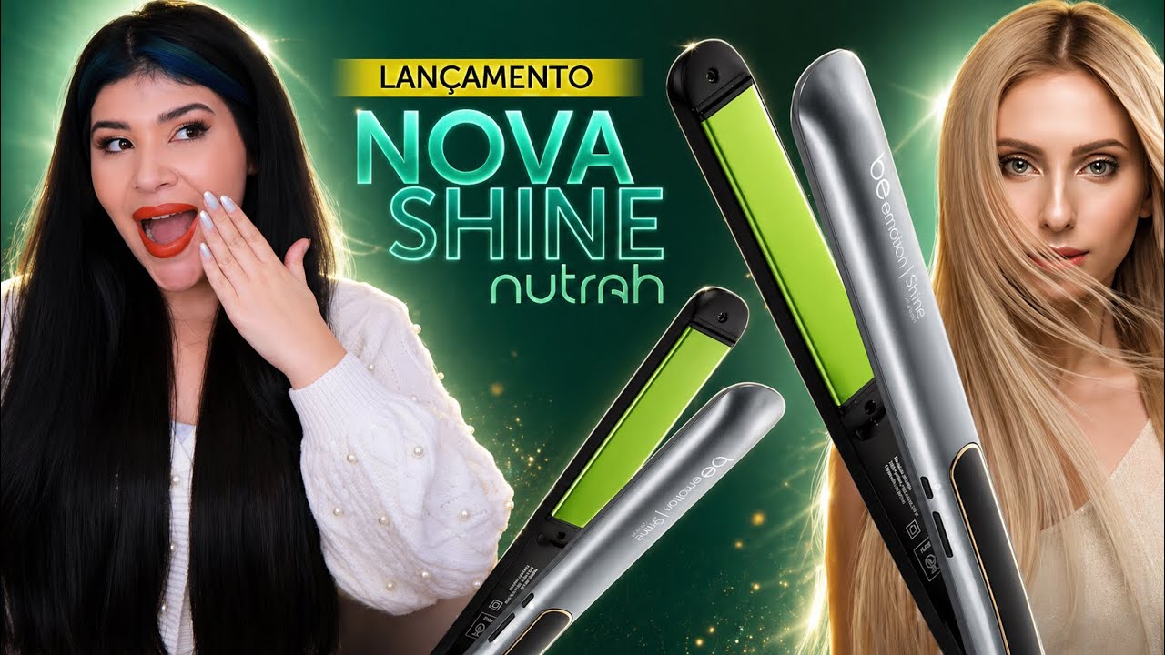 🥑 PRANCHA POLISHOP SHINE NUTRAH Be Emotion: Óleos de Abacate e Macadâmia