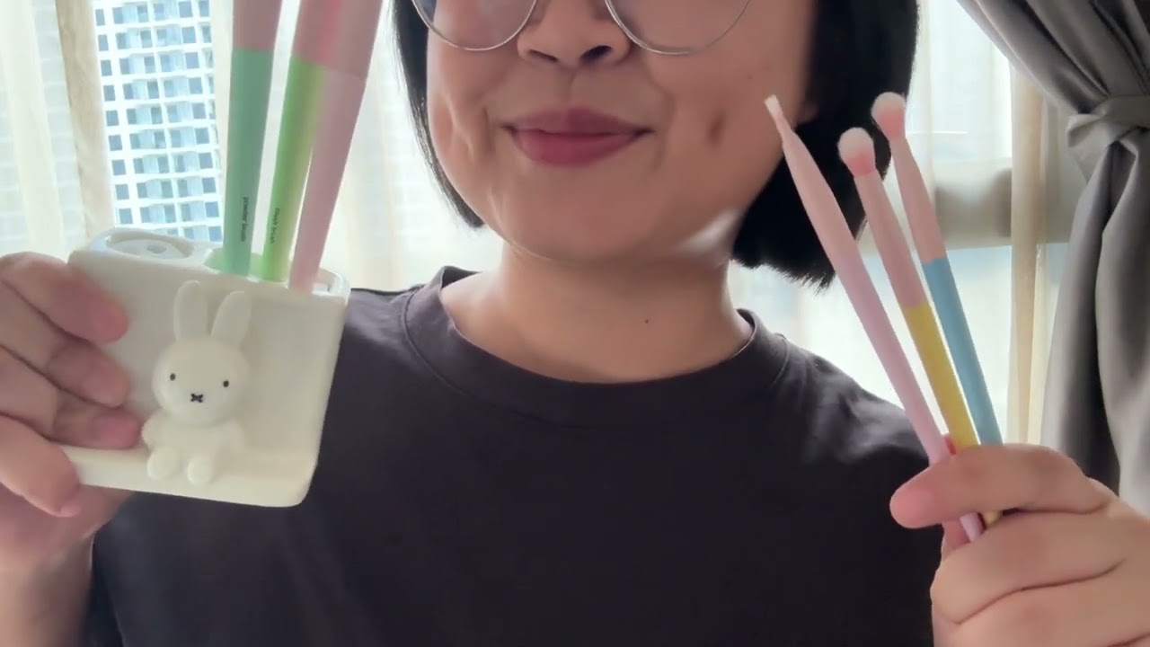 Face Brushing ASMR 🐰 Using Miffy Brushes ❤️