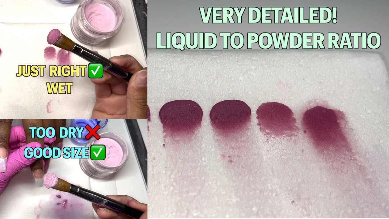 POWDER TO LIQUID RATIOACRYLIC BEAD APPLICATION!ACRYLIC NAILS FOR