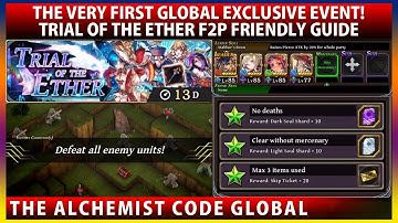 Trial of the Ether - F2P Friendly Squad Get All Missions In 1 Run Guide (The Alchemist Code Global)