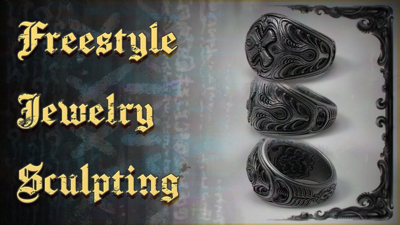Jewelry Gothic Ring 3d Sculpting Zbrush - YouTube