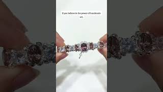Diy Cute Beaded Bracelet Making | handmade tutorial rhinestones Bracelet design #diybeadedjewelry