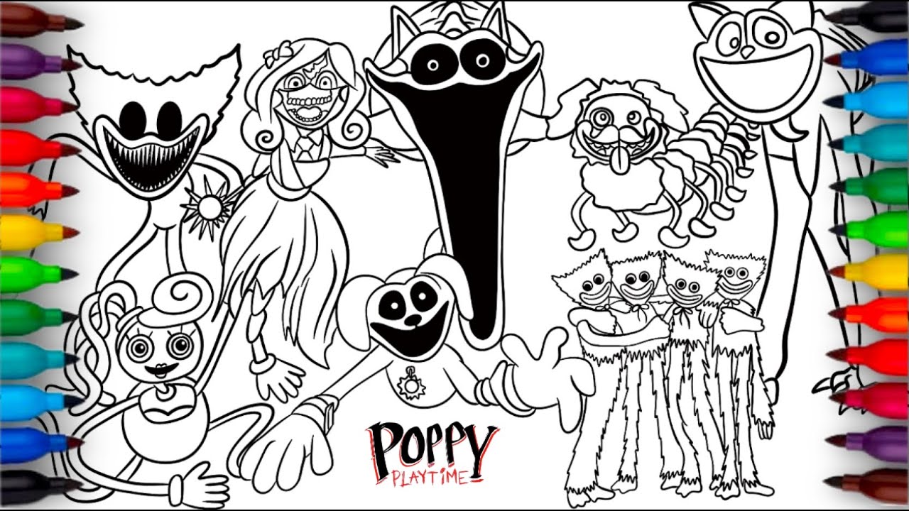 Poppy Playtime Chapter 3 New Coloring Pages / How to COLOR All Bosses ...
