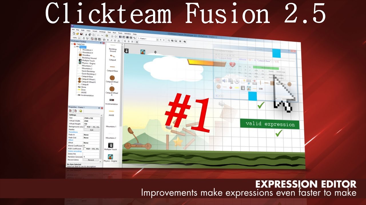 Clickteam Fusion 2.5 Урок 1 - Основы, Интерфейс - YouTube