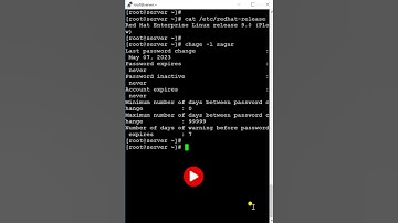 "chage" Command 🔥 in Linux | RHEL/CentOS/Ubuntu #linuxtraining #linux #linuxcommands #shorts