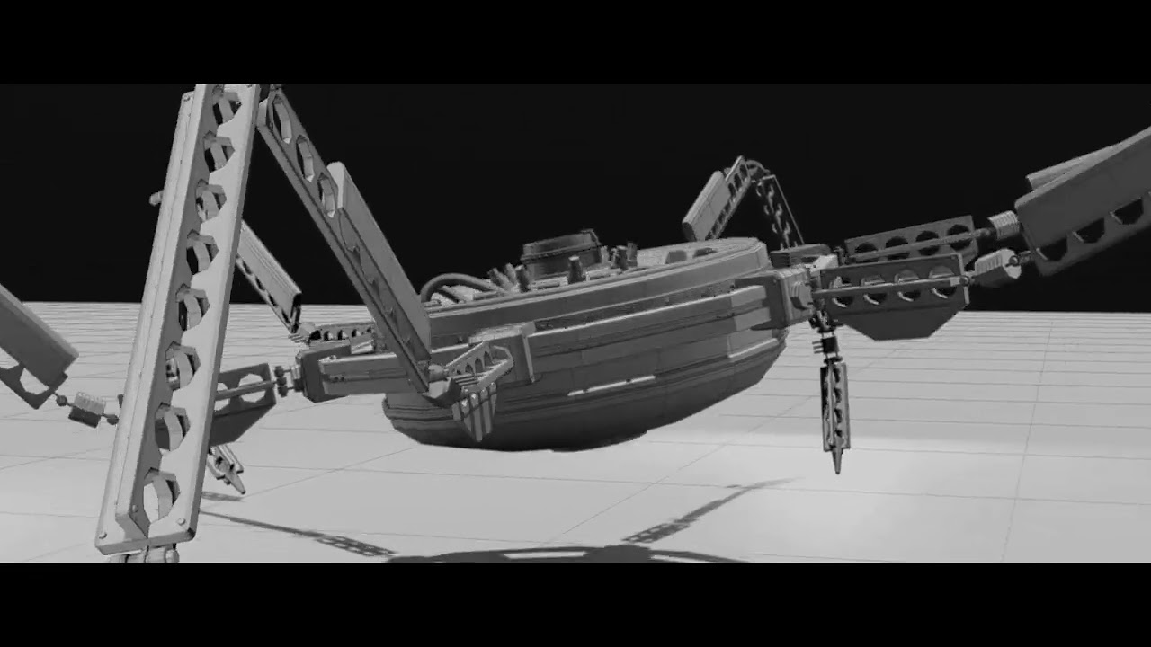 Mechanical Spider Wireframe