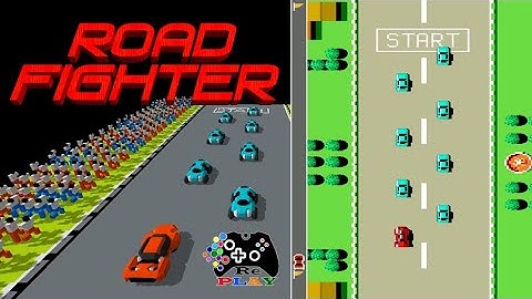 Road Fighter Famicom NES Retro Game Playthrough