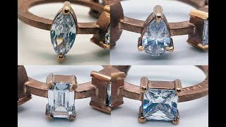 Claw setting shaped stones preview