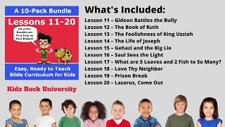 Children's Bible Curriculum - Introducing a 10-Pack Lesson Bundle (Lessons 11-20)