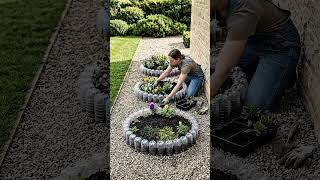 “From trash bottle to luxury garden 😳🌿 | Wait till the final look…"