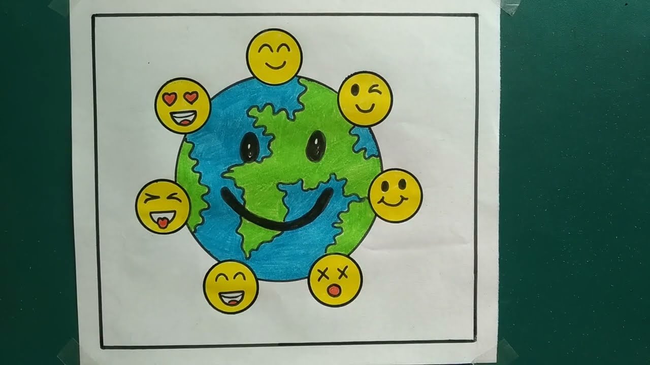 World Emoji Day Drawing/World Emoji Day Poster/Simple Emoji Symbol/Emoji Drawing----