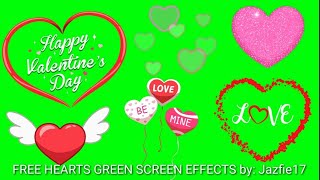 Animated Hearts Green Screen Effects💚💚💚