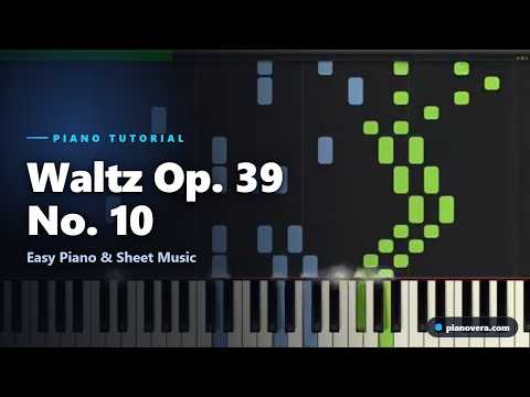 Brahms Waltzes Op 39 no 10 piano Tuto Synthesia