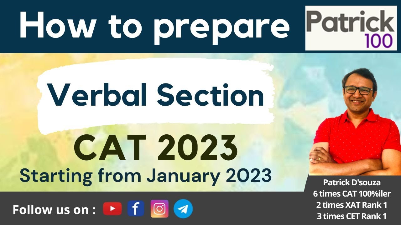 How to prepare Verbal Section for CAT 2023 - If starting from January ...