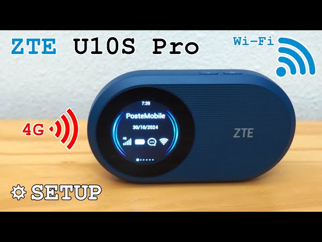 ZTE U10S Pro Blue, 4G LTE Mobile Wi-Fi 6, ontgrendelde, voordelige draagbare reisrouter, verbindt 32 apparaten, 3000 mAh, 10 uur batterijduur, werkt op alle wereldwijde netwerken