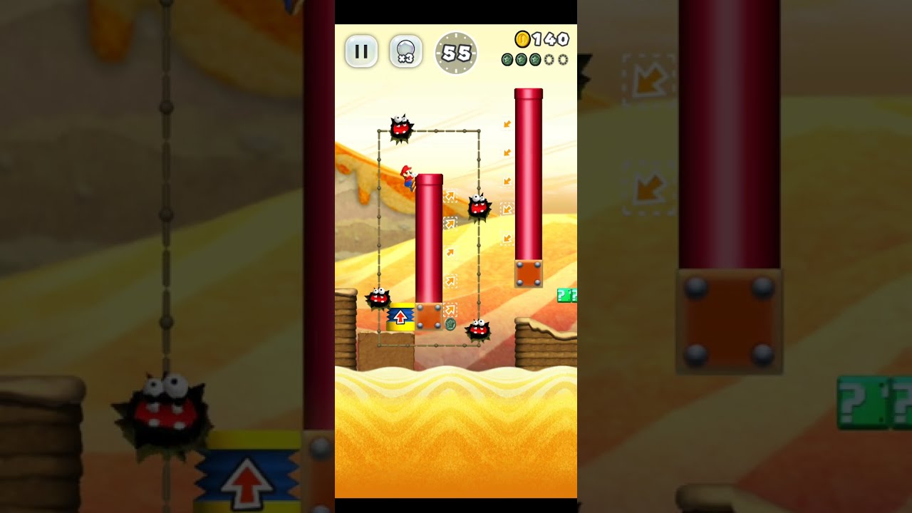 WORLD -4 回る回るチョロボンさばく | スーパーマリオラン攻略・解析