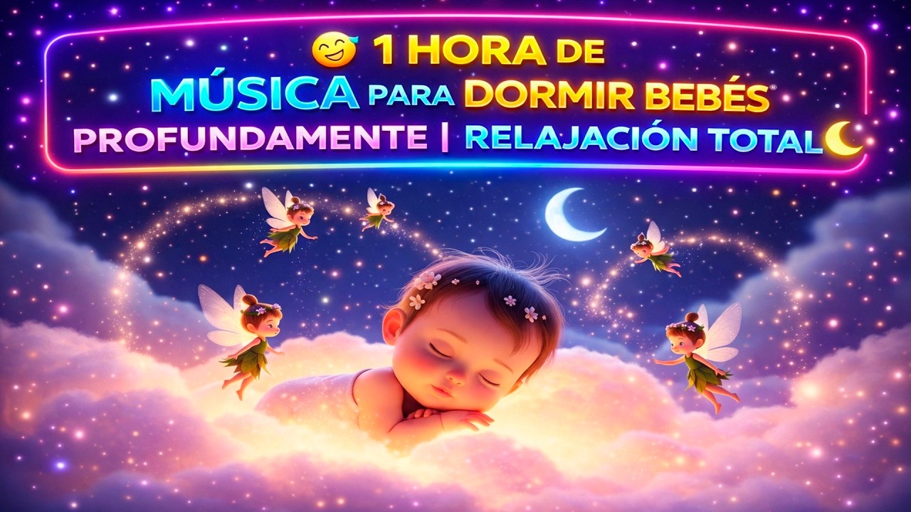 😴 1 HORA DE MÚSICA PARA DORMIR BEBÉS PROFUNDAMENTE | RELAJACIÓN TOTAL 🌙 ...