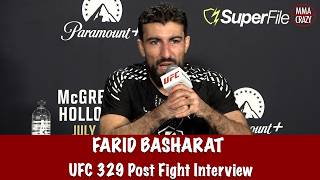 Farid Basharat calls for David Martinez “I’ll make him look silly in there” following UFC 329 win