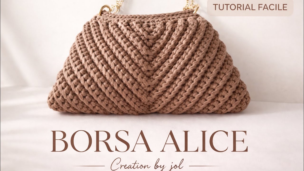 Come Realizzare la Borsa Alice all’Uncinetto | Tutorial Facile Passo Passo