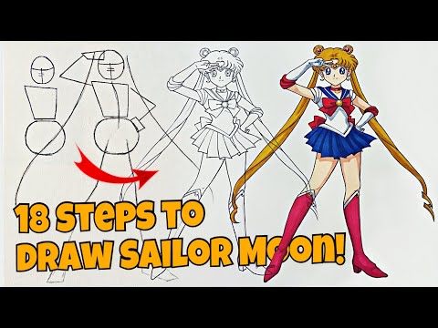 How to Draw Sailor Moon | Step-by-Step Tutorial | Anime Fan Art by Roa Ross