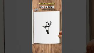 Panda Groove on Paper | Panda Dance Flipbook #shorts
