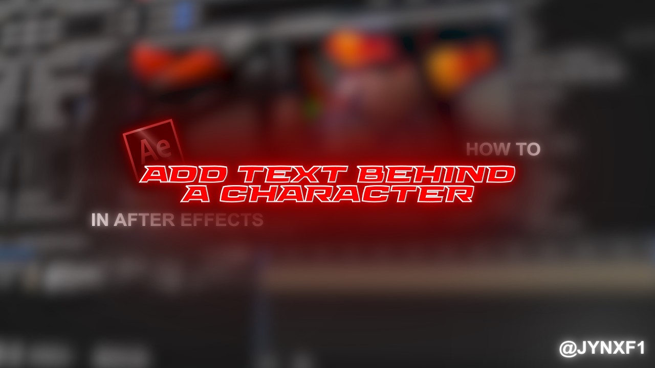 HOW TO ADD TEXT BEHIND A CHARACTER | After Effects Tutorial - YouTube