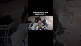 A Head Massage… IN A THEME PARK?! 🇮🇳 #shorts #headmassage #asmr