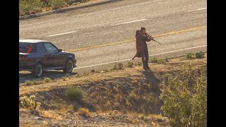 "BC Project" desert car chase & crash & weapon confrontation with Leonardo DiCaprio and Sean Penn