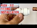 How to use a push fit fitting