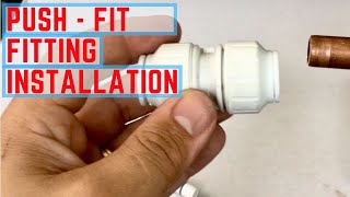 How to use a push fit fitting
