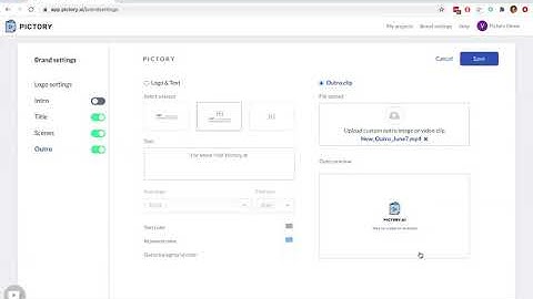 Brand Settings in Pictory