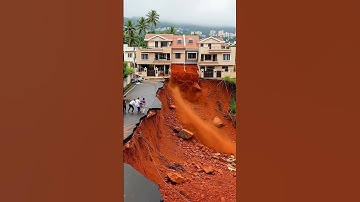 Multi-Storey Building Collapses Due to Massive Landslide!