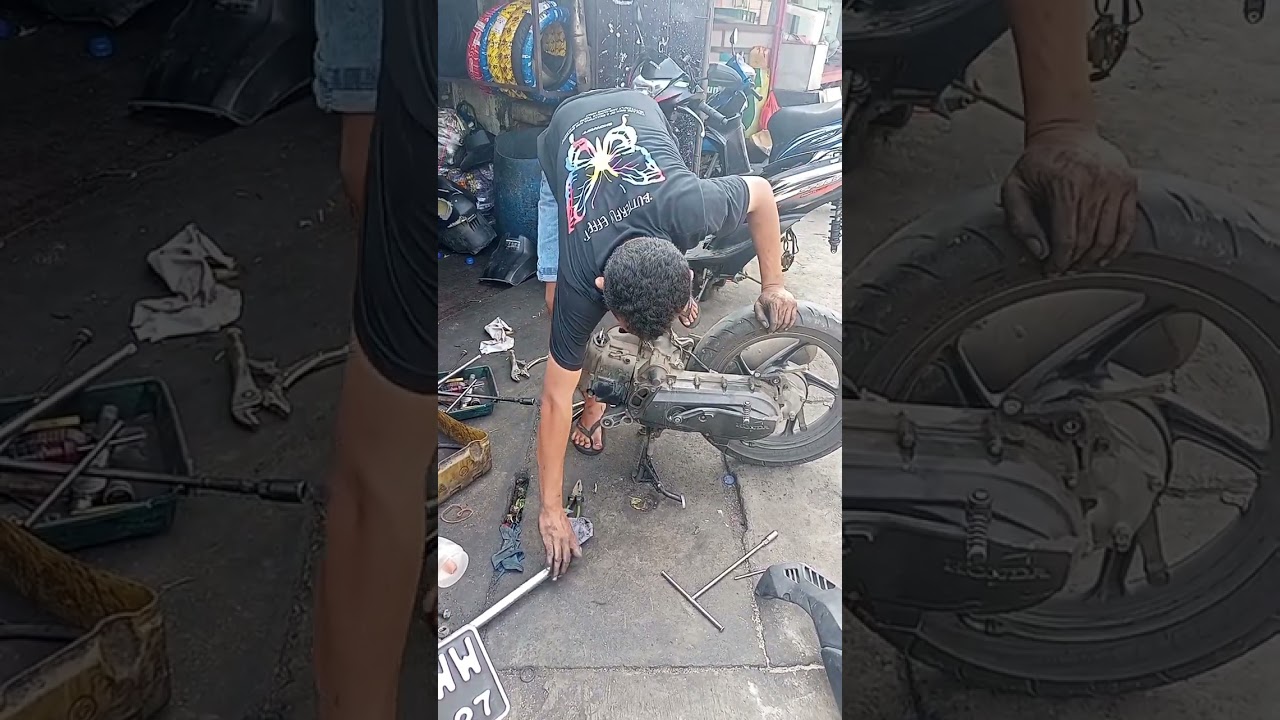 TURUN MESIN MOTOR SPACY