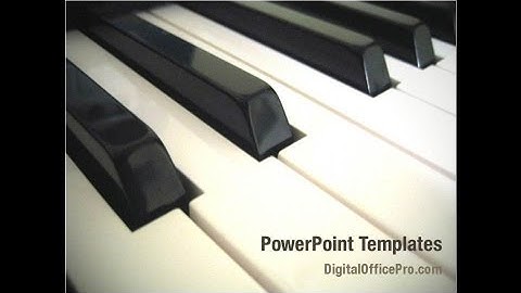 Piano Keys PowerPoint Template Backgrounds - DigitalOfficePro #02601