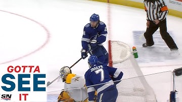 Gotta See It: Brayden Point Finishes Pretty Passing Play To Beat Buzzer And Juuse Saros