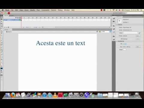 ADOBE FLASH Cap 2 Lectia 11 - Transformare Text in Imagine