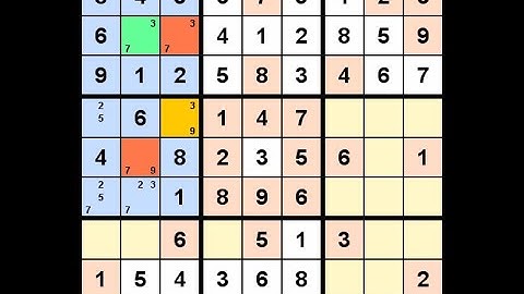 How to Solve Los Angeles Times Sudoku Impossible June 28, 2020 - XY-Wing - v2