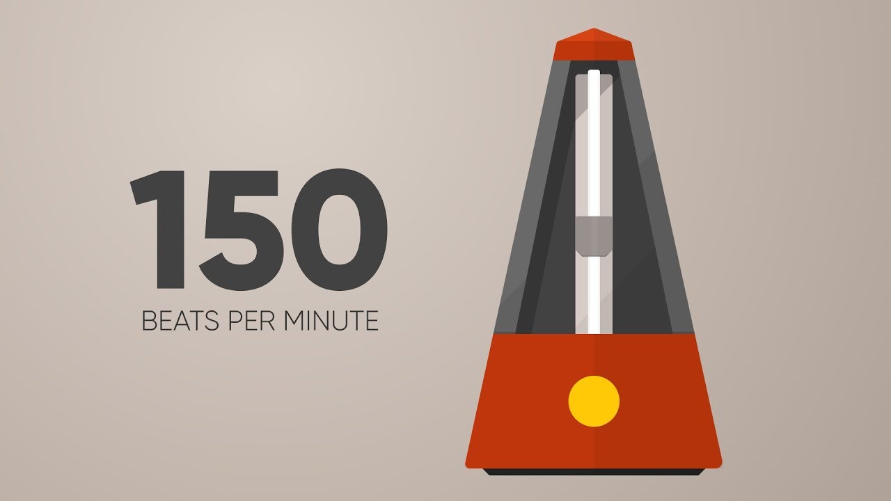 métronome 3 temps 150 battements par minute 