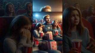 The Super Heroes Were Watching a Romantic Film at the Cinema with Their Families #marvel #avengers
