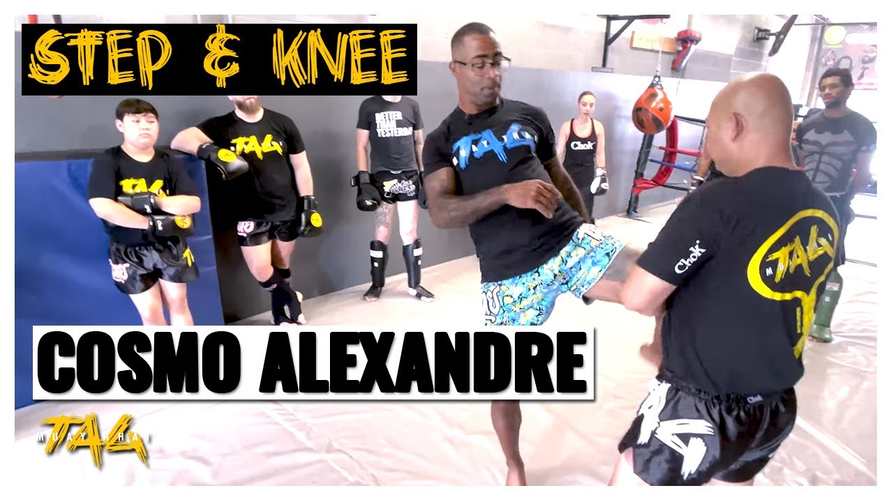 Muay Thai: Step and Knee with Cosmo Alexandre - YouTube