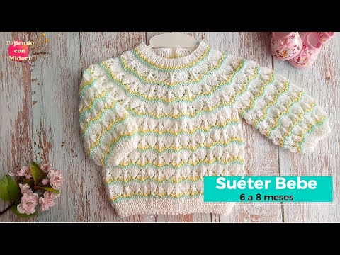 Sweater STEP BY STEP size 6 to 8 months TWO NEEDLES