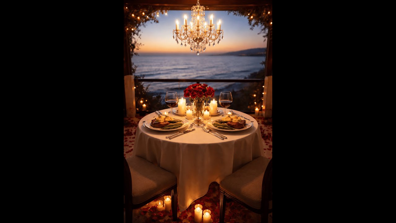 1 Hour Romantic Candlelit Dinner w/ Original Soothing Music 🍽️💘 | Relaxing, Eating, Sleep, Focus