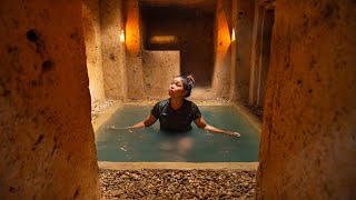 Girl Live Off Grid, Built The Most Secret Underground Temple Swimming Pool Villa