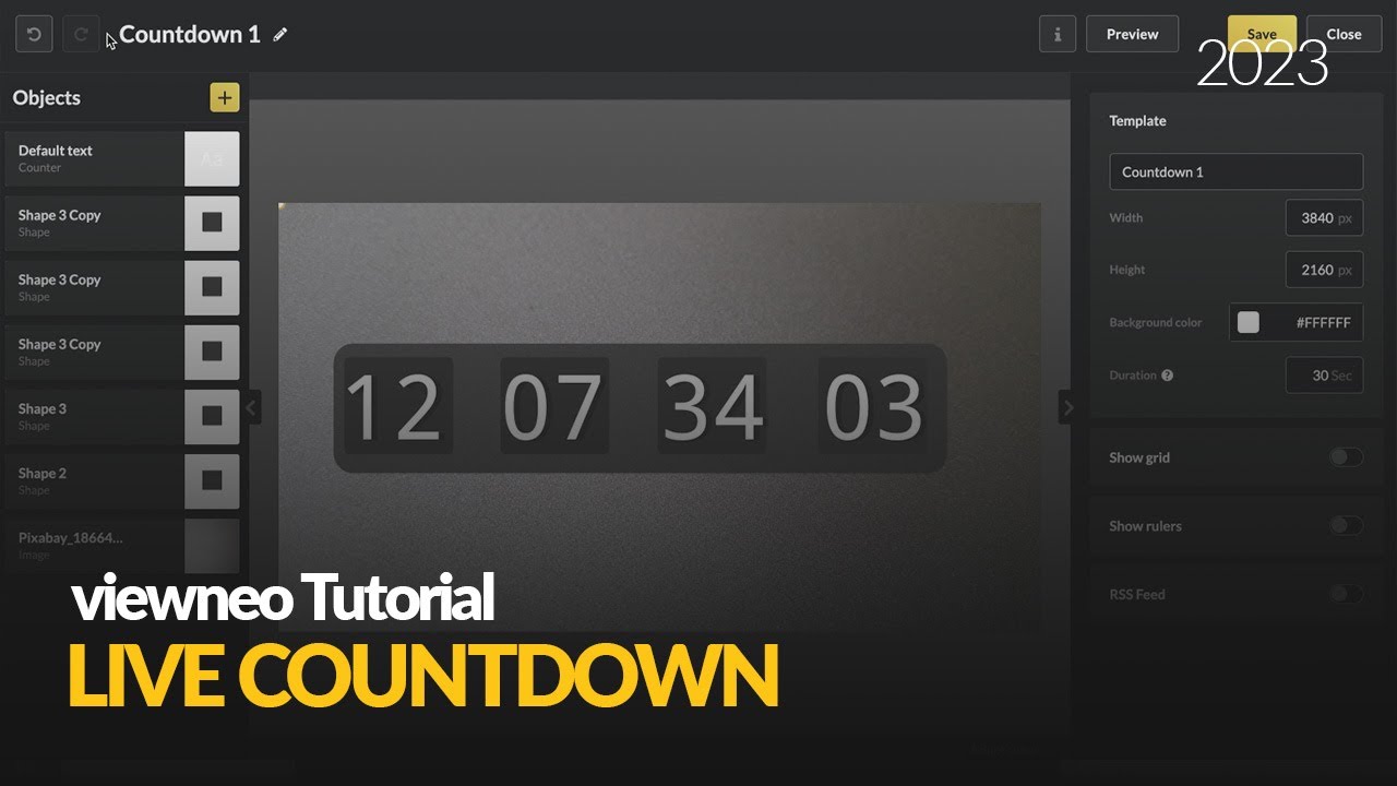 How to Create a Live Countdown in viewneo | Step-by-Step Guide